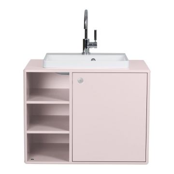 Dulap cu chiuvetă fără baterie roz suspendat 80x62 cm Color Bath – Tom Tailor