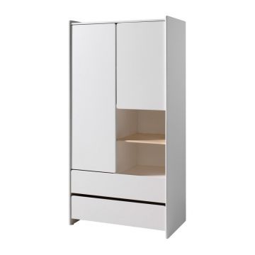 Dulap pentru copii Vipack Kiddy, 90 x 180 cm, alb
