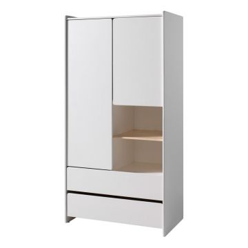 Dulap pentru copii Vipack Kiddy, 90 x 180 cm, alb