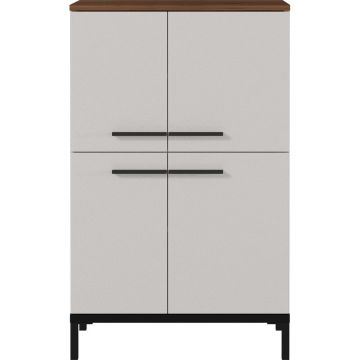 Dulap de baie înalt gri-bej cu aspect de nuc 60x97 cm Yonkers - Germania