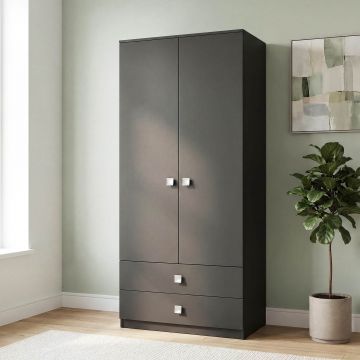 Dulap depozitare haine LINEA 90, A52, H200, 2U-151, 2S PO, Antracit