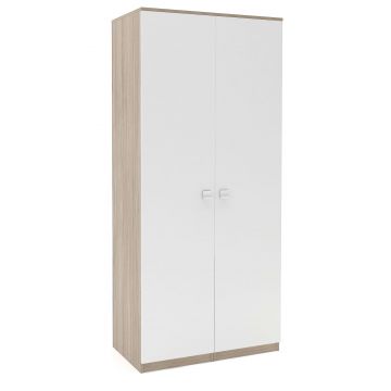 Dulap depozitare haine LINEA 90, A52, H200, 2U BUPO, Oak, Alb