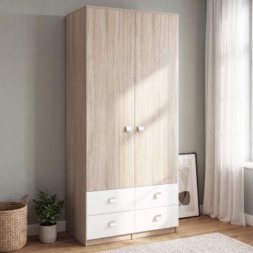 Dulap depozitare LINEA 90, 2 Usi, 4 Sertare
