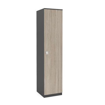 Dulap depozitare haine LINEA 45, A52, H200, 1U BU, Antracit, Oak