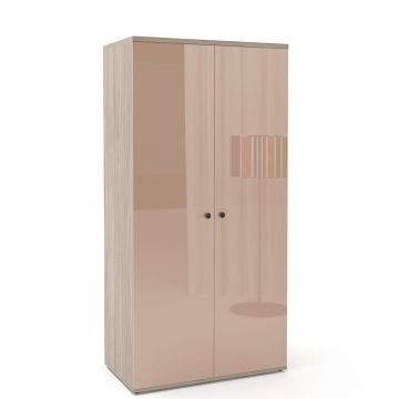 Dulap haine PRIMAVERA 90, H180, 2U, bara umerase, Oak, Cappuccino Gloss