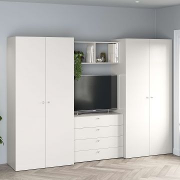 Dressing dormitor ARONA A 270, A50, H195, 4U4S, Alb Portelan