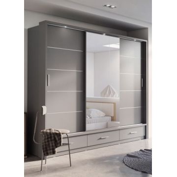DRESSING SAMIRA 1 , GRI , 250X215X60 CM