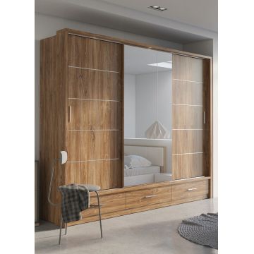 DRESSING SAMIRA 2 , STEJAR, 250X215X60 CM