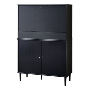 Dulap de vinuri negru în decor de frasin 89x136 cm Mistral - Hammel Furniture