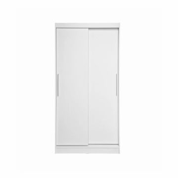 Dulap KOSS 01, usi glisante, alb, 100x60x200 cm