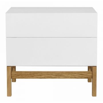 Dulap pentru vinuri alb/natural 75x70 cm Grande - Woodman