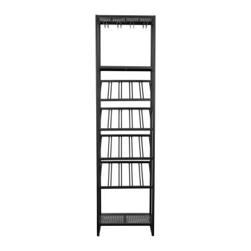 Dulap vinotecă neagră număr sticle 20, 48x180 cm Cantor - Zuiver