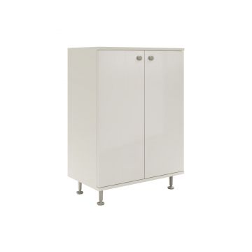 Corp Baie Zaria, 2 Usi, Alb lucios/Alb, MDF, L 60 x l 35 x H 85 cm Corp Baie Zaria, 2 Usi, Alb lucios/Alb, MDF, L 60 x l 35 x H 85 cm