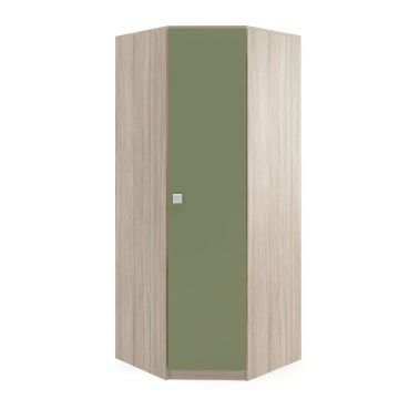 Dulap haine colt LINEA 1U , bara umerase, polite, Oak, Pesto