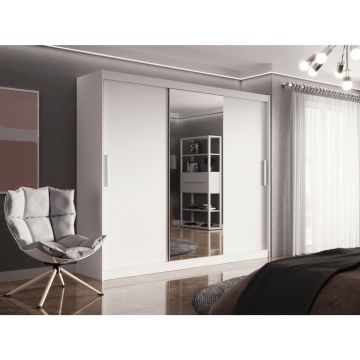 Dulap Usi Culisante Aston I, 250x58x215 cm, Alb Mat
