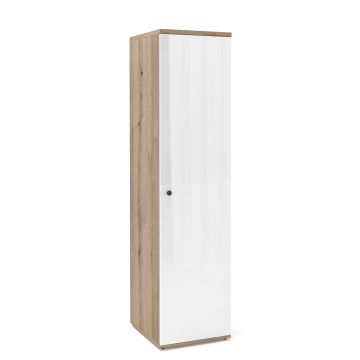 Dulap haine PRIMAVERA, 1 Usa, MDF Alb lucios