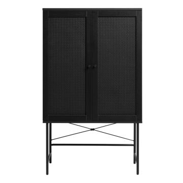 Dulap negru cu aspect de lemn de stejar 80x135 cm Pensacola – Unique Furniture Dulap negru cu aspect de lemn de stejar 80x135 cm Pensacola – Unique Furniture