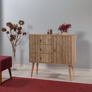 Dulap Verybox - Dresser 11, Stejar Sonoma, 90x40x90 cm