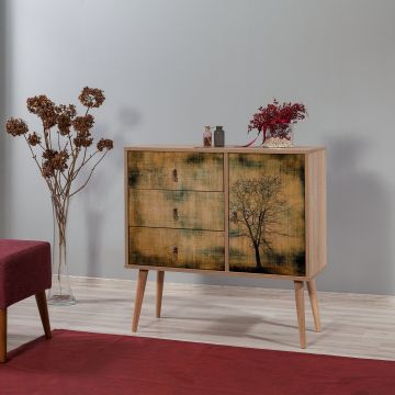 Dulap Verybox - Dresser 12, Stejar Sonoma, 90x40x90 cm