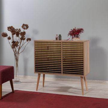 Dulap Verybox - Dresser 5, Stejar Sonoma, 90x40x90 cm
