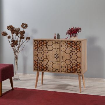 Dulap Verybox - Dresser 8, Stejar Sonoma, 90x40x90 cm