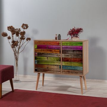 Dulap Verybox - Dresser 9, Stejar Sonoma, 90x40x90 cm