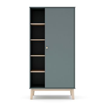 Șifonier de copii verde prăfuit 90x180x52 cm Esteban – Marckeric
