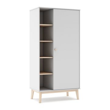 Șifonier pentru copii alb 90x181 cm Esteban – Marckeric