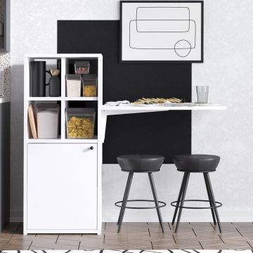 Masa pliabila cu Dulap Multifunctional Bucatarie, 114 X 100 X 40 Cm