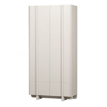 Dulap modular crem din lemn masiv de pin 101x210 cm Basu – WOOOD