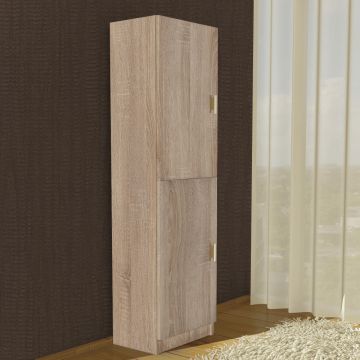 Dulap cu 5 rafturi pal melaminat, sonoma, 40 x 28 x 202 cm