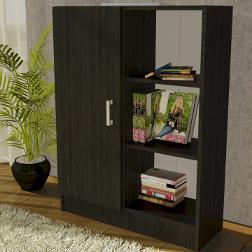 Dulap cu rafturi pal melaminat, wenge, 80 x 28 x 106 cm
