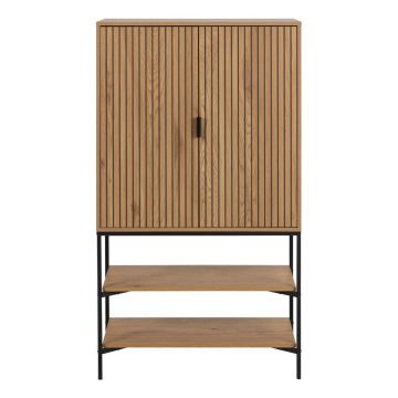 Dulap cu aspect de lemn de stejar 80x140 cm Jaipur – Actona