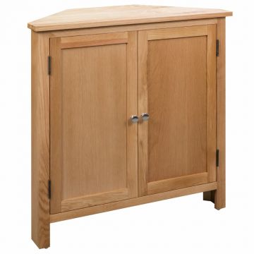 Dulap de colț 80 x 335 x 78 cm lemn masiv de stejar