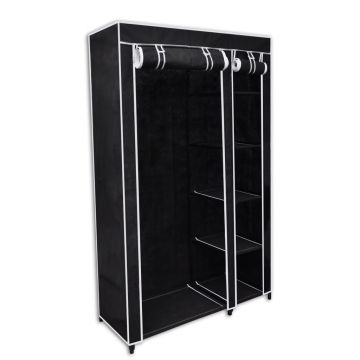 Dulap de haine pliabil negru 110 x 45 x 175 cm