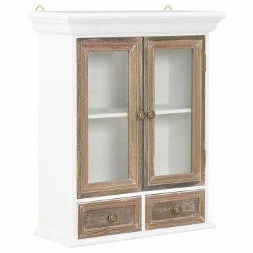 Dulap de perete alb  49 x 22 x 59 cm lemn masiv