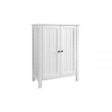 Dulap pentru baie, usa dubla, doua rafturi ajustabile, design scandinav, lemn, alb, 80 x 60 x 30 cm Dulap pentru baie, usa dubla, doua rafturi ajustabile, design scandinav, lemn, alb, 80 x 60 x 30 cm