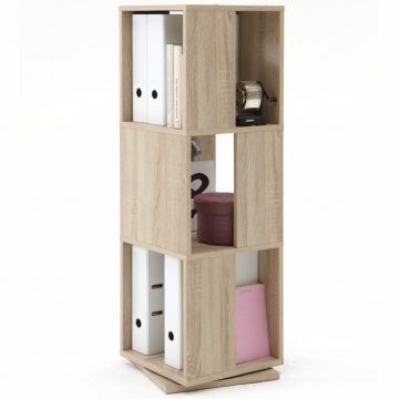 FMD Dulap rotativ de dosare deschis stejar 34x34x108 cm
