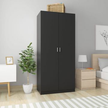 Șifonier negru 90 x 52 x 200 cm PAL