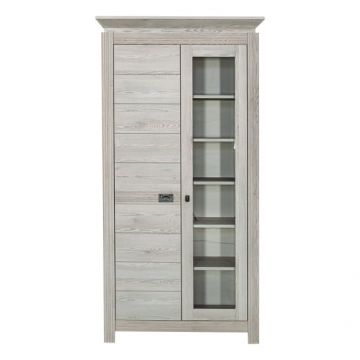 Vitrina Cu 2 Usi Casablanca Loft, Gri, 99 Cm