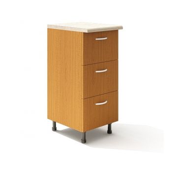 Corp inferior cu 3 sertare L40XH90X50A CM, Culoare Cires