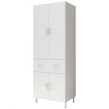Dulap 4U-1S , 70x35x180 cm Alb