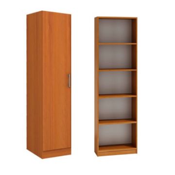 Dulap cu o Usa si 4 Polite, 200X45X45 cm, Culoare Cires din Pal de 18mm
