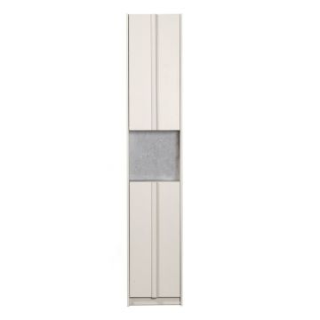 Dulap modular crem din lemn masiv de pin 40x210 cm Basu – WOOOD