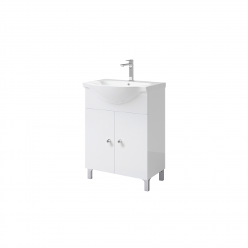 Mobilier baie Savini Due, baza cu lavoar, MDF/PAL, alb, 65 x 45.5 x 81.5 cm Mobilier baie Savini Due, baza cu lavoar, MDF/PAL, alb, 65 x 45.5 x 81.5 cm