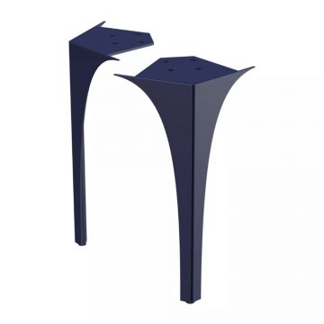 Set picioare fata pentru mobilier Oristo Louis 62 bleumarin mat 27.5 cm