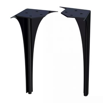 Set picioare spate pentru mobilier Oristo Louis 27.5 cm negru lucios
