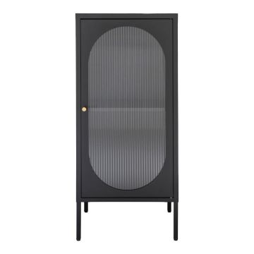 Vitrină neagră din metal 50x110 cm Adelaide – House Nordic