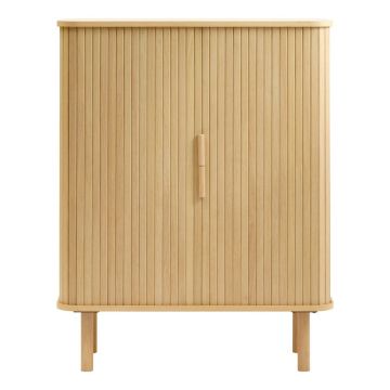 Dulap cu aspect de lemn de stejar cu ușă glisantă 113x90 cm Cavo – Unique Furniture