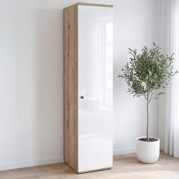 Dulap haine PRIMAVERA, 1 Usa, MDF Alb lucios